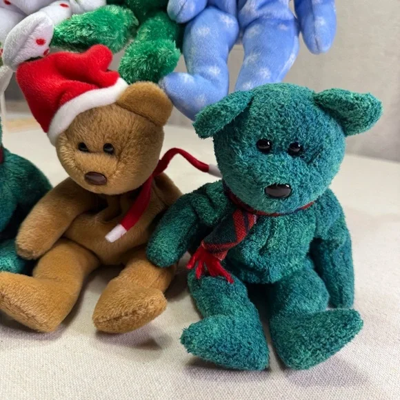 TY Beanie Babies- Holiday Plush Bear Set of 6  - Vintage - Picture 3 of 15